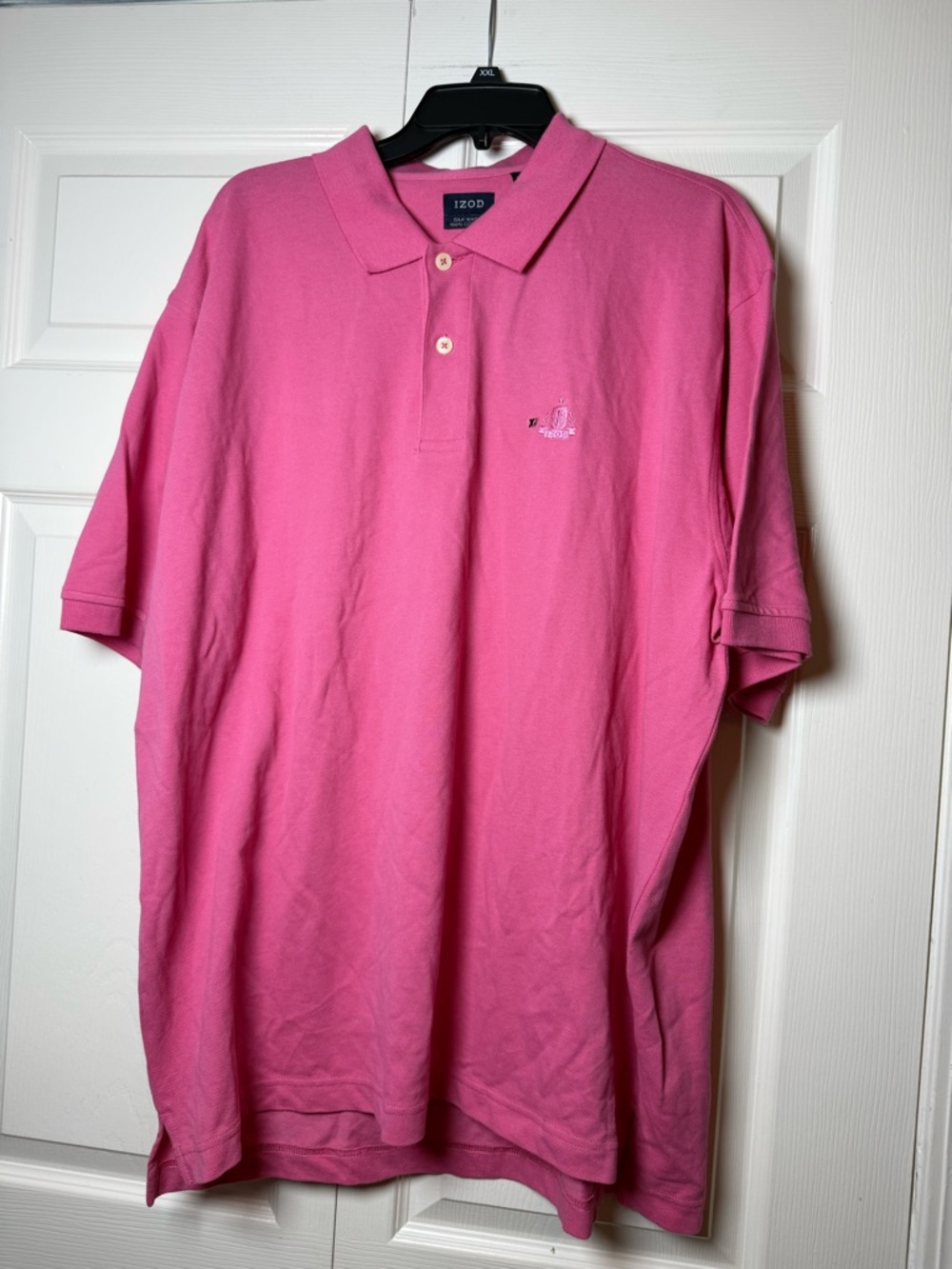 IZOD Men’s Silk Wash 100%‎ Cotton Pink Polo Shirt Size XL